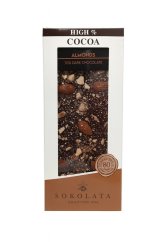 Horká čokoláda so 70% kakaa a mandľami 100 gr
