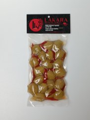 Zelené olivy plněné pikantní paprikou Piri piri vakuově balené 250 gr