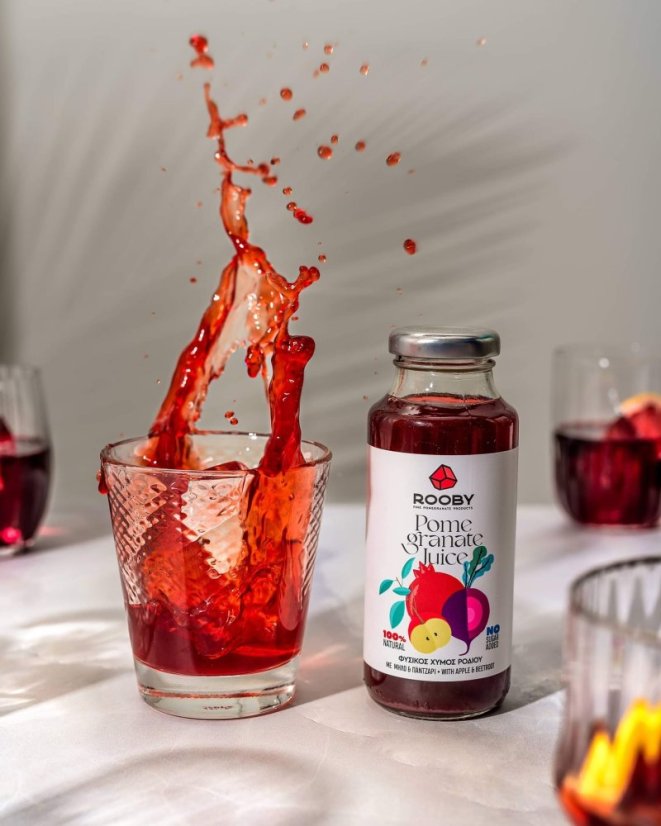 Šťáva z granátových jablek s jablkem a červenou řepou 250 ml