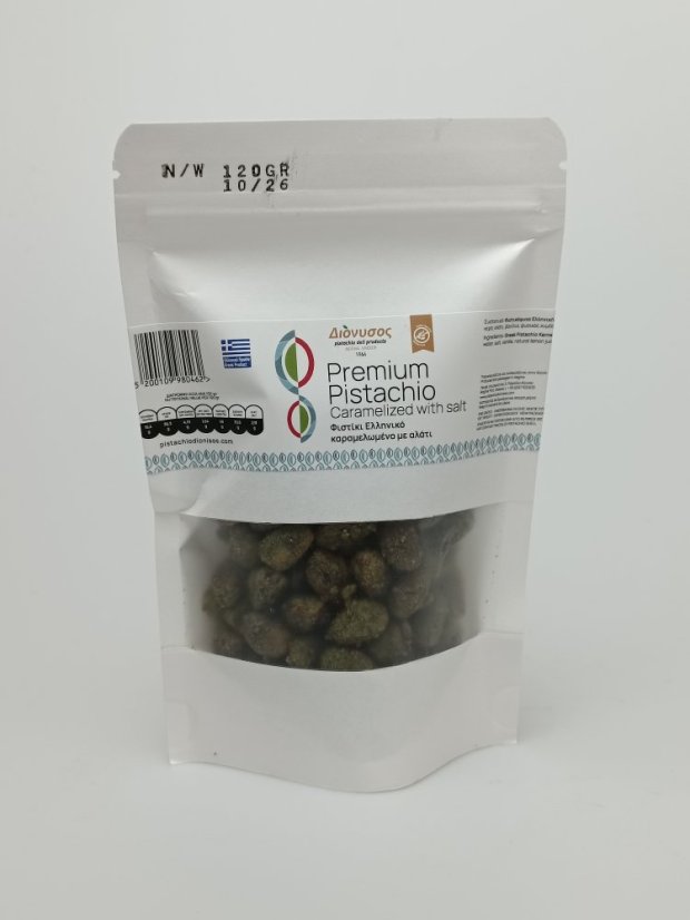 Karamelizované pistáciové jadrá s morskou soľou 120 gr
