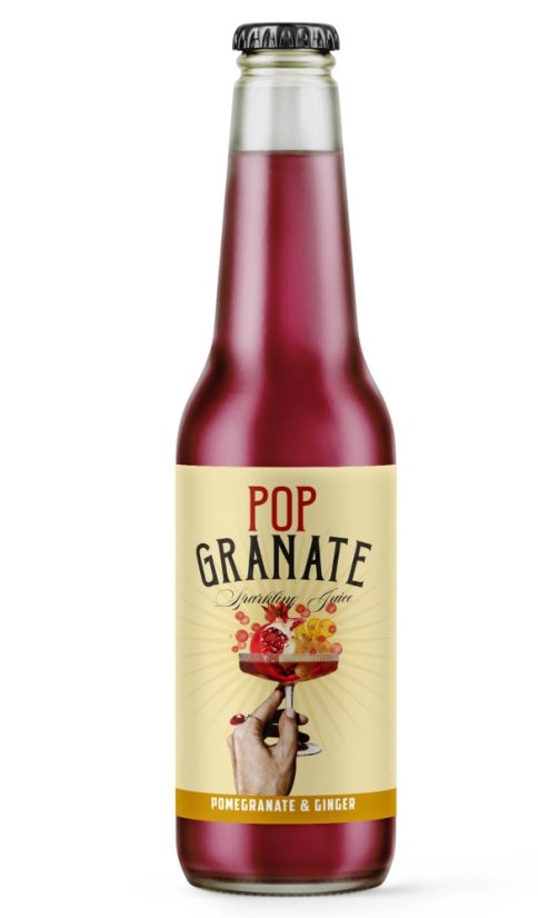 Limonáda z granátových jabĺk so zázvorom perlivá 250 ml