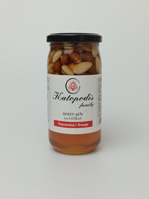 Med pomerančový s mixem ořechů 450 gr