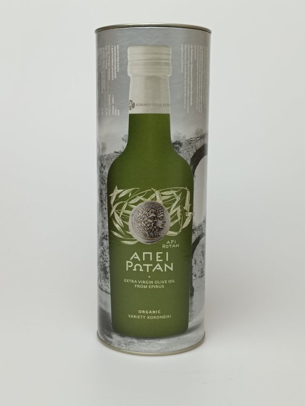 Organický extra panenský olivový olej odrůda Koroneiki 375 ml