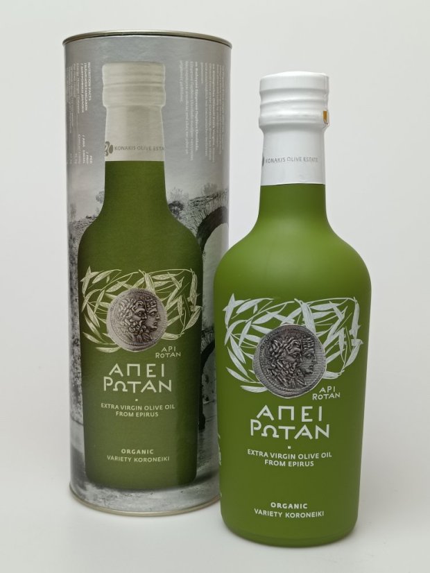 Organický extra panenský olivový olej odrůda Koroneiki 375 ml