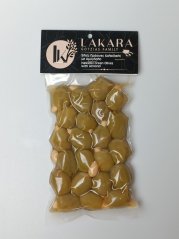 Zelené olivy plněné mandlemi, vakuově balené 250gr