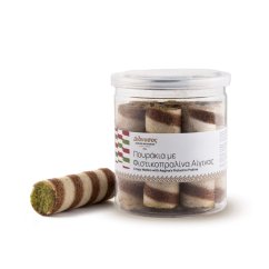Chrumkavé trubičky s pistáciami a krémom z praliniek 220 gr